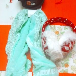 Bundle - Fashion Loop Scarce - Pair Of Ear Grips - Girls Earmuffs